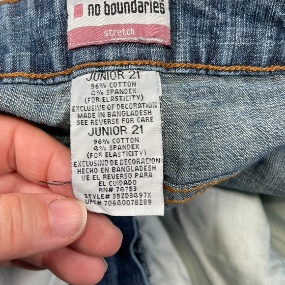 No Boundaries Juniors 21 Bootcut Denim Jeans Cotton Blend 39x30.5 90's 00's - Picture 7 of 7